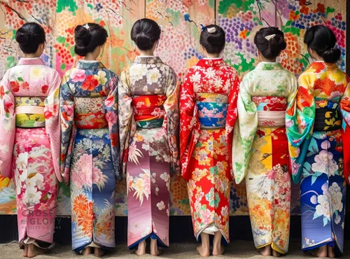 Cross & Glory - Elegante kimono Beauties - Rompecabezas artístico de 1000 piezas para adultos | Colores vibrantes | Arte cultural | Calidad premium