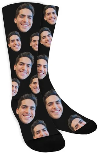 Calcetines personalizados con foto, calcetines de cara personalizados para hombres, regalos divertidos personalizados para papá, Navidad