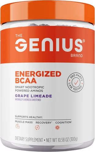 Miniatura 9 de Polvo GENIUS BCAA con Focus & Energy. Polvo multiuso natural vegano para preentrenamiento BCAAs, para mejorar la claridad mental y la recuperación