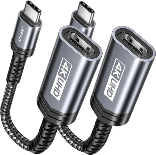 Miniatura 8 de JSAUX Adaptador USB C a HDMI, adaptador 4K tipo C a HDTV hembra para Thunderbolt 3 compatible con iPhone 17/16 Pro Max, MacBook Pro/Air, Surface