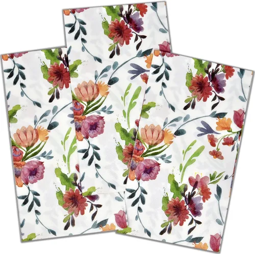 Miniatura 6 de 100 servilletas florales coloridas para invitados, toallas de mano de papel para baño, primavera, jardín, boda, despedida de soltera, decoración
