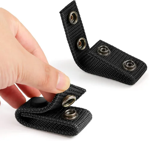 Miniatura 2 de FRTKK Cinturón de servicio con broches dobles para cinturón de 2¼ pulgadas de ancho, cinturón táctico de seguridad, accesorios de equipo militar