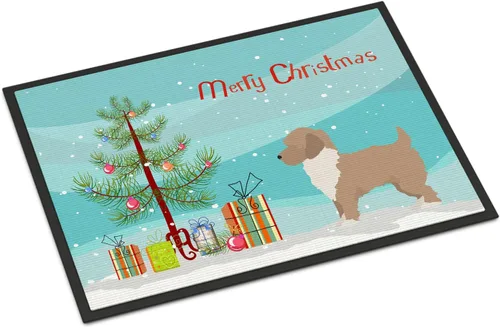 Miniatura 128 de Caroline's Treasures CK3799MAT Akita Shepherd - Tapete de árbol de Navidad de 18 x 27 pulgadas, tapete para puerta delantera, interior y exterior