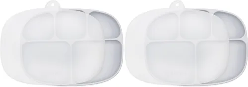 Miniatura 51 de Bumkins Plato de succión para niños pequeños y bebés, plato de agarre dividido para bebés y niños, destete LED para bebés, suministros