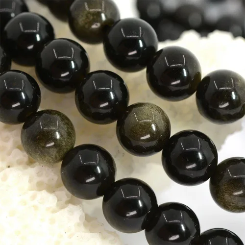 Miniatura 2 de Justinstones Pulsera elástica de cuentas redondas de piedras semipreciosas de 6.5 pulgadas