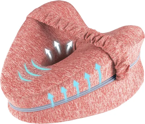 Miniatura 9 de Almohada de rodilla para las personas que duermen de lado, almohada de pierna para dormir, almohada de rodilla con correa, almohada de alineación