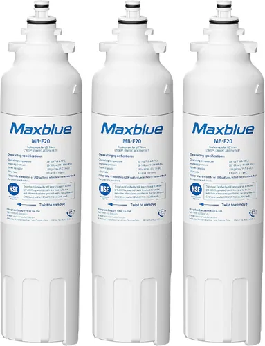 Maxblue Filtro de agua para refrigerador ADQ73613401, repuesto para LG® LT800P®, ADQ73613402, ADQ73613408, ADQ75795104, Kenmore 9490, LSXS26326S,