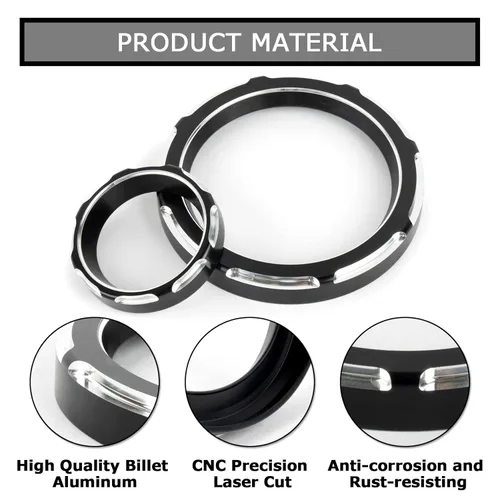 Miniatura 3 de PSLER Kit de bisel para motocicleta, velocímetro, instrumento, cubierta decorativa, juego de bisel para Touring Ultra Classic Electra Street Road