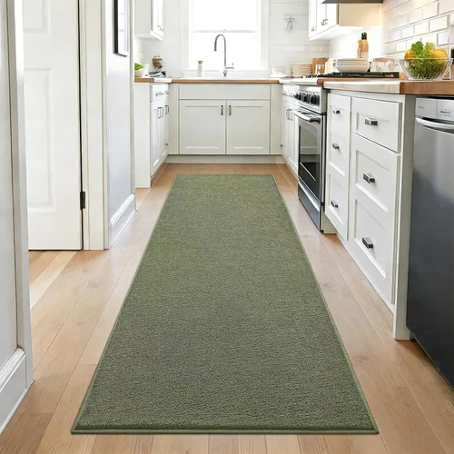 Miniatura 12 de ISEAU Alfombra de pasillo de 2 x 4 pies para pasillo, alfombra de espuma viscoelástica suave con parte inferior de agarre de silicona antideslizante