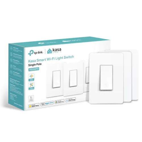 Miniatura 8 de Kasa Apple HomeKit - Interruptor de luz inteligente KS200, un solo polo, requiere cable neutro, interruptor de luz Wi-Fi de 2.4 GHz, funciona