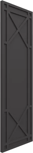 Miniatura 2 de Ekena Millwork TFP001BG12X065SM - Contraventanas fijas True Fit PVC Bungalow (por par, herrajes no incluidos), 12 pulgadas de ancho x 65 pulgadas