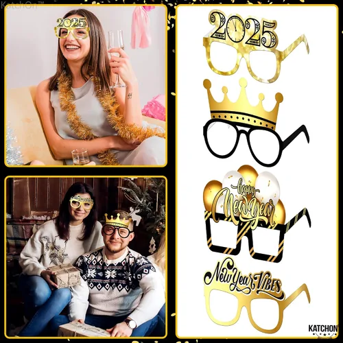 Miniatura 5 de KatchOn, Gafas de feliz año nuevo 2025 – Paquete de 12, gafas de fiesta de Año Nuevo 2025 Gafas de feliz Año Nuevo, decoraciones de Año Nuevo 2025