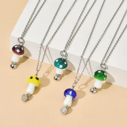 Miniatura 6 de Lindos collares magnéticos de hongos de amistad, regalos de cumpleaños de Navidad, para mujeres, adolescentes, niñas, mejores amigas, mejores