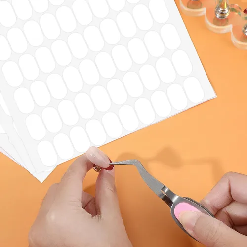 Miniatura 4 de 1200 calcomanías adhesivas de doble cara para uñas, soporte de uñas transparentes, pestañas adhesivas sin rastro, calcomanías para decoración