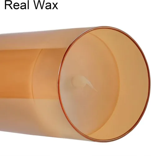 Miniatura 4 de KunSween - Velas LED sin llama de vidrio con control remoto y temporizador, velas de cera real, luz parpadeante de color cálido para festivales