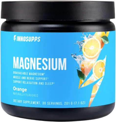 Miniatura 5 de InnoSupps Polvo de magnesio, mezcla mineral de doble acción con bisglicinato de magnesio y carbonato, promueve el alivio del estrés, la hidratación