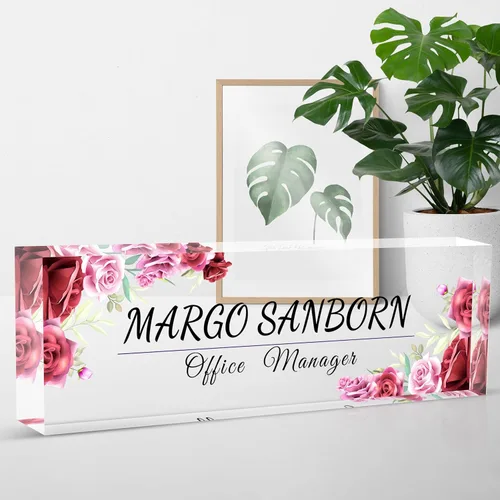 Miniatura 44 de Placa de nombre para escritorio, placa de nombre de escritorio personalizada, regalos para compañeros de trabajo, jefe, profesor, enfermera, regalos