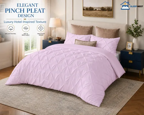 Miniatura 2 de SLEEP-NEST Luxuries - Funda de edredón plisada decorativa, tamaño individual/individual XL, 68 x 90 pulgadas, 3 piezas, con cierre de cremallera