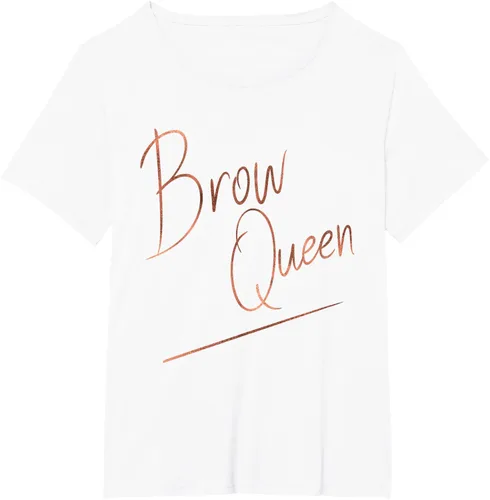 Miniatura 42 de Brow Queen Ombre - Camiseta de escritura a mano, regalo para artista de maquillaje, Negro, S