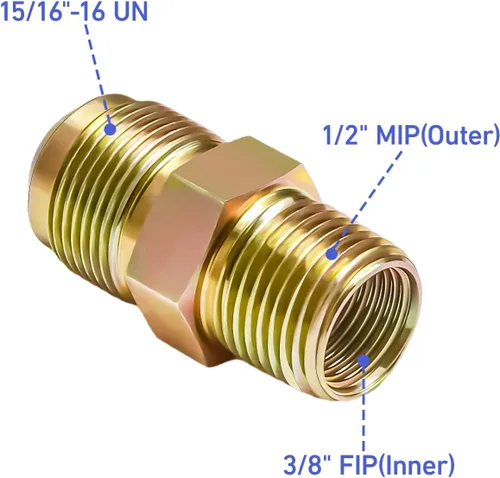 Miniatura 4 de Kit de línea de gas flexible de 48 pulgadas para secadora, estufa, kit de conector de electrodomésticos de gas, manguera de conector de gas