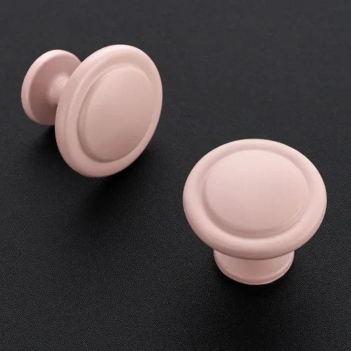 Miniatura 2 de Ravinte - Pomo de zinc para puertas, alacenas y cajones de cocina, gabinetes, tocadores, de 1-1/4 de pulgada, rosa esmerilado, paquete de 15