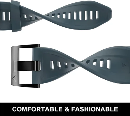 Miniatura 4 de OVERSTEP Compatible con Fenix 7X Band, correa de reloj de silicona suave de 1.024 in de ancho para Garmin Fenix 5X/Fenix 5X Plus/Fenix 6X/Fenix 6X