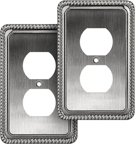 Miniatura 32 de Henne Bery Placa Decorativa de Pared con Borde de Cuerda Placa de Interruptor Cubierta de Tomacorriente