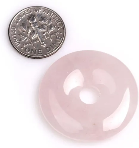 Miniatura 7 de JOE FOREMAN Anillo de cuarzo amatista natural de 1.181 in con colgante de donas circulares para hacer joyas, 1 unidad, Piedra
