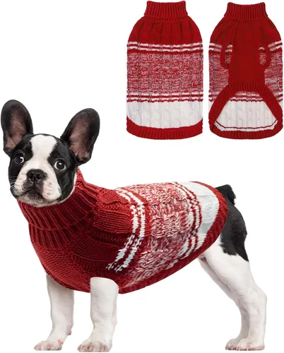 Miniatura 45 de Mihachi Suéteres para Perros Pequeños y Medianos Niña o Niño, Camisa Cálida y Suave para Perros, Abrigo para Perros para Clima Frío con Cuello