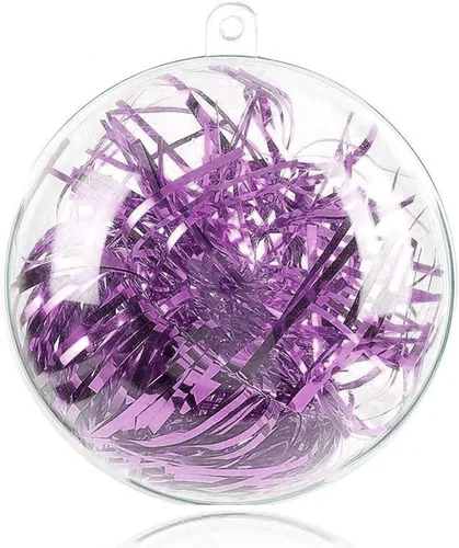 himaly - Esferas decorativas transparentes y rellenables, para decoración de bodas, Año Nuevo, 20 unidades