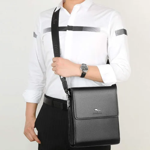Miniatura 7 de LederleiterUSA Bolso de hombro de los hombres retro bolso de cuero bolso Crossbody bolsa mensajero personalidad maletín