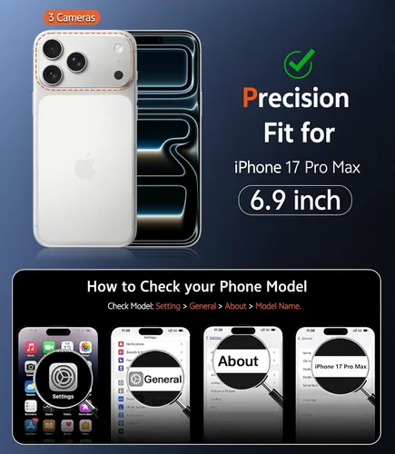 Miniatura 424 de FNTCASE Funda para iPhone 13 Pro-Max: Fundas magnéticas transparentes compatibles con Magsafe Slim anti amarillamiento protección contra caídas