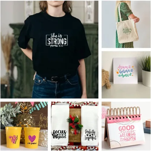 Miniatura 2 de DGAGA 17 Piezas Plantillas Inspiradoras de Serigrafía con Pasta de Tiza, Plantillas Adhesivas Motivacionales Reutilizables de Transferencias