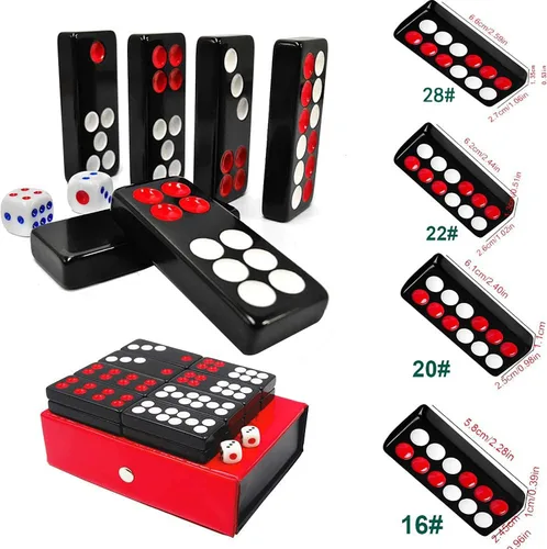 Miniatura 2 de Juego de 32 piezas de azulejos Pai Gow, dominó negro tradicional chino, Pai Gow, póker Pai Gow, el mejor juego de casino divertido juguete