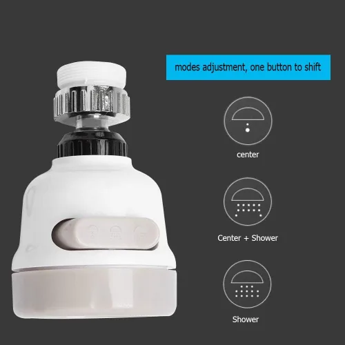 Miniatura 5 de Cabezal giratorio para grifo de cocina, grifo giratorio de 360 grados, boquilla de filtro de salpicaduras con 3 modos de ajuste para cocina, grifo