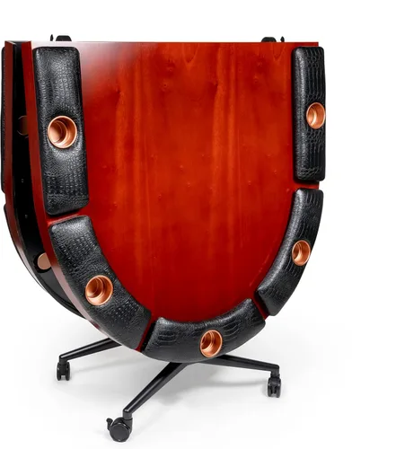 Miniatura 4 de Elite - Mesa de póquer para 10 jugadores con acabado de madera de caoba