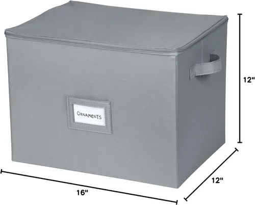 Miniatura 9 de Caja de almacenamiento para adornos de Navidad, grandes contenedores de almacenamiento de decoración navideña que almacenan hasta 128 adornos de 3