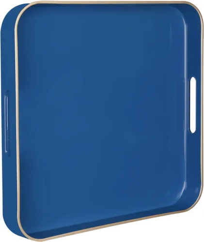 Miniatura 31 de MAONAME - Bandeja decorativa verde oscuro, bandeja de servir redonda de 13 pulgadas con asas, bandejas de plástico para mesa de café, bandejas