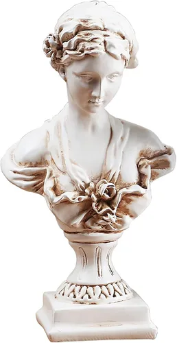 Estatua griega de la diosa de Venus de 8.6 pulgadas, mitología griega romana clásica, estatua de busto de cabeza, estatua de resina para el hogar,