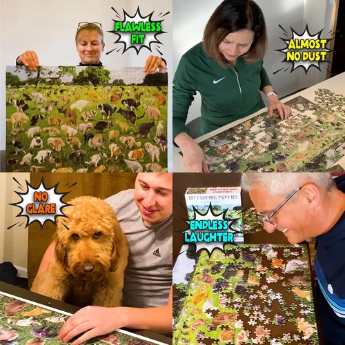 Miniatura 2 de Funwares Rompecabezas Original de 101 Cachorros – Rompecabezas Divertidísimo de Perros de 1000 Piezas – Regalo Gracioso para Amantes de los Perros