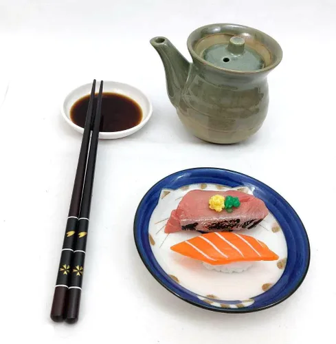 Miniatura 6 de Dispensador de botellas de salsa de soja japonesa, paquete de 2, olla de cerámica Shoyu con tapa, servidor de salsa de soja tradicional