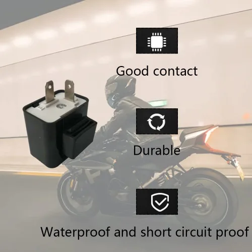 Miniatura 7 de Relé de señal de giro de motocicleta de velocidad ajustable de 12 V (2 pines, cobre, normalmente abierto, enchufe, automático, montaje con tornillo)