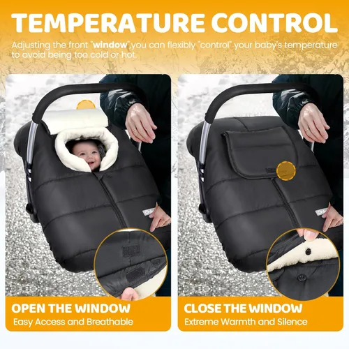 Miniatura 3 de Orzbow Funda de asiento de automóvil para bebé, fundas de asiento de automóvil para bebés niños y niñas, funda de asiento de automóvil de invierno