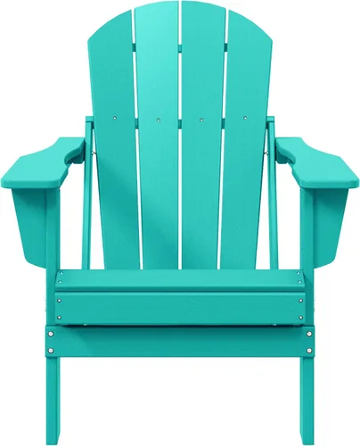 Miniatura 50 de WestinTrends Malibu HDPE - Silla plegable Adirondack de polietileno para exteriores, color negro