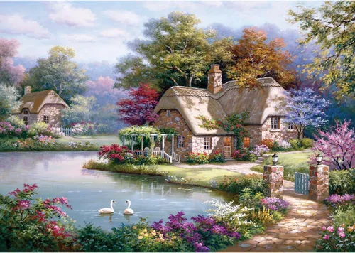 Miniatura 4 de Anatolian Puzzle - Otoño en el lago, rompecabezas de 1500 piezas, #4581