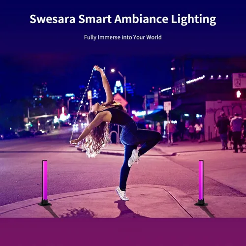 Miniatura 2 de Barra de luz LED inteligente, luces para juegos, iluminación ambiental con modos de escena y modos de música, barras de luz de color Bluetooth