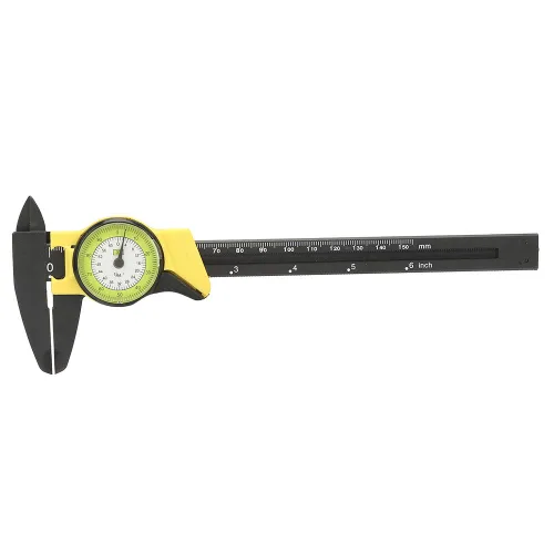 Miniatura 2 de Vernier de esfera de plástico de 0.000-5.906 in, herramienta de medición de calibrador, regla de calibrador de esfera de plástico, herramienta