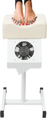 Miniatura 10 de Reposapiés de pedicura, taburete de pedicura con ventilador de limpieza de polvo, reposapiés ajustable, sillas de masaje para el cuidado de los Negro