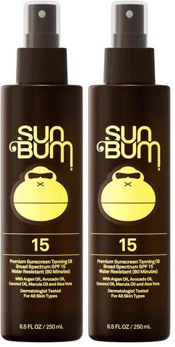 Miniatura 8 de Sun Bum SPF 15 Aceite Bronceador Hidratante - Vegano y Cumple con la Ley Hawaii 104 (Libre de Octinoxato y Oxibenozona) - Hidratación de Espectro
