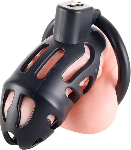 Miniatura 3 de Sex Toys - Jaula para el pene con 3 anillos de diferentes tamaños, jaulas de castidad masculina, ligera y transpirable, utilizada para restringir